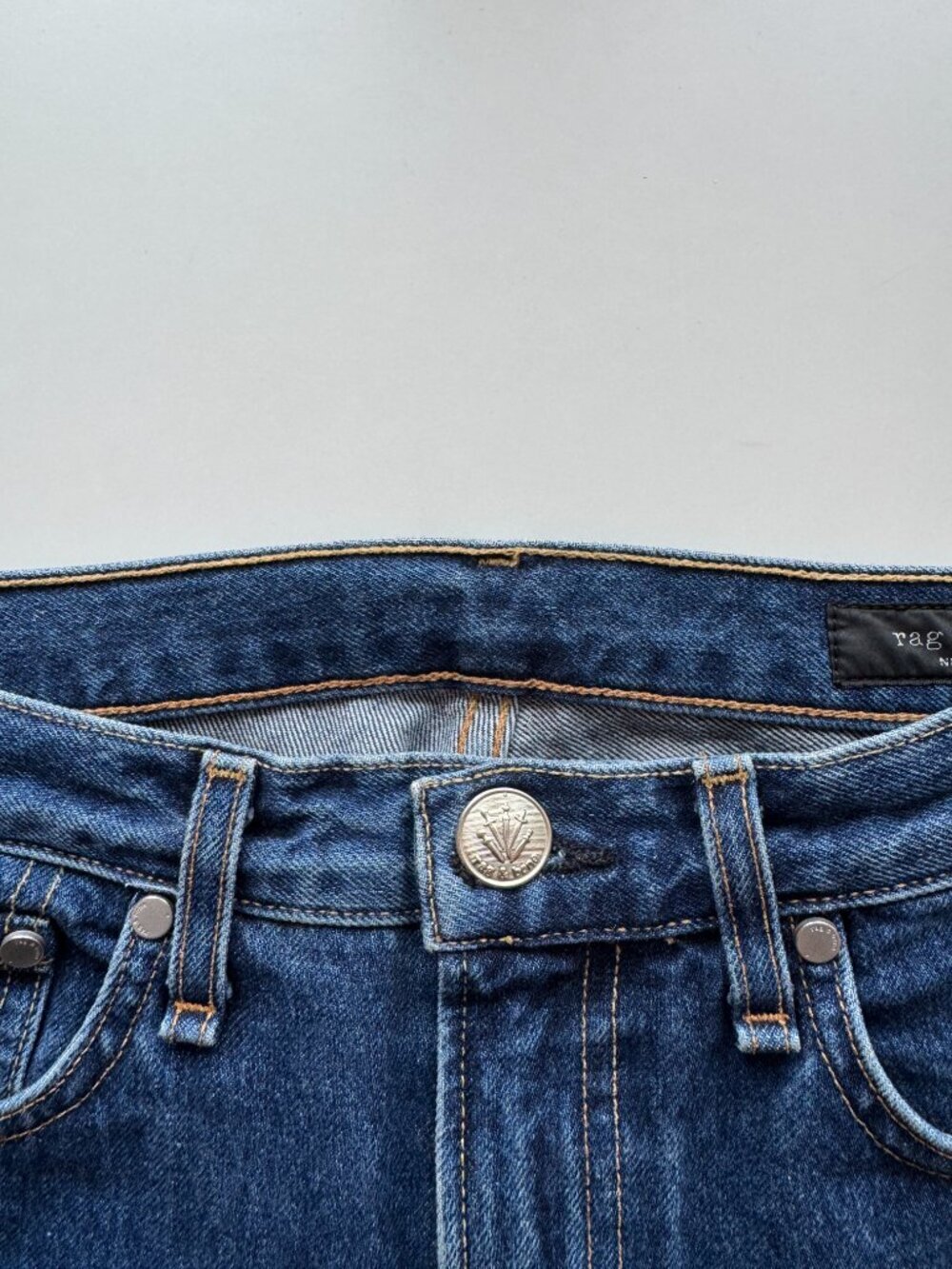 RAG & BONE Dark Stone Stretch Denim High Rise Skinny Jeans, Size 26 - Picture 12 of 15